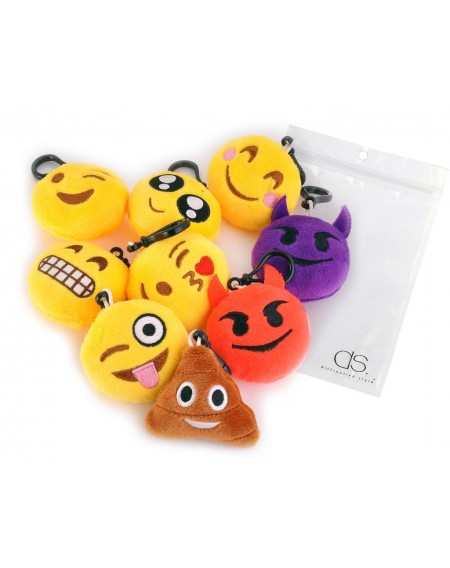 Plush Emoji Keychains 2.5 Inches Set of 18 Pieces